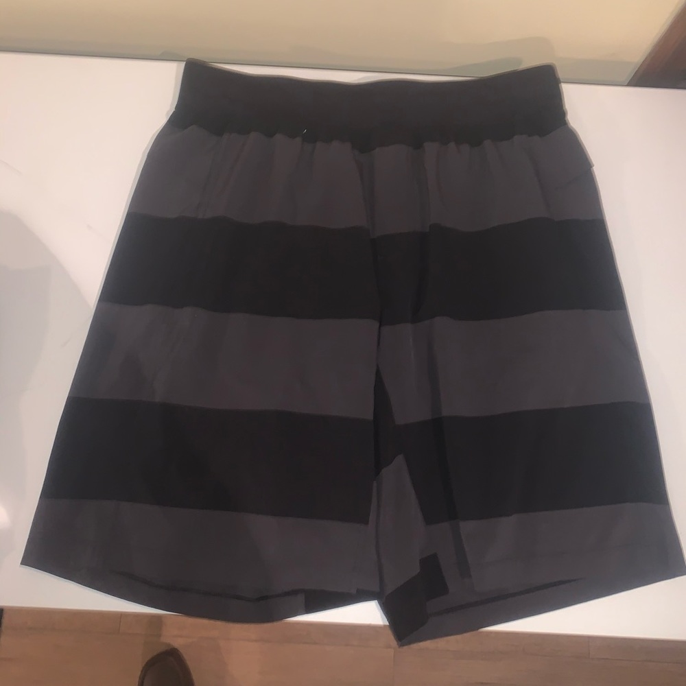 lululemon athletica Black and Gray Athletic Shorts